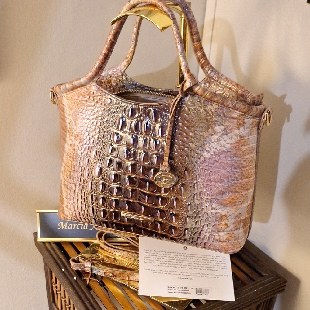 Brahmin Small Elaine - Truffle Python
